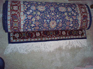 carpet rolled view from top