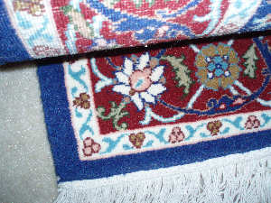 top view of carpet